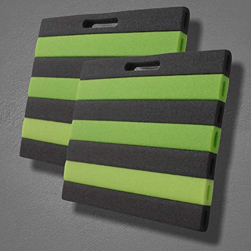 Preisvergleich Produktbild Megaprom 2X Garten 35 x 30cm Knieschutzmatte mit Trageöffnung, Kniekissen, Knieunterlage, Knieschoner, Kniematte, Schaumstoff-Matte, Sitzunterlage für Caming