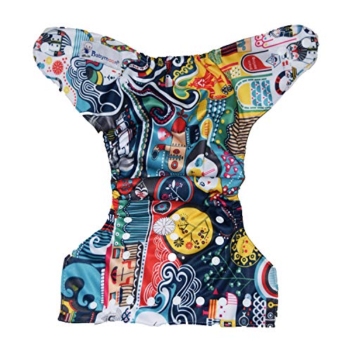 Image of Babymoon (SET of 3-1 Cloth Diaper with 2 5Layesr Bamboo Insert) Premium Adjustable Reusable Washable Cloth Diaper for Baby