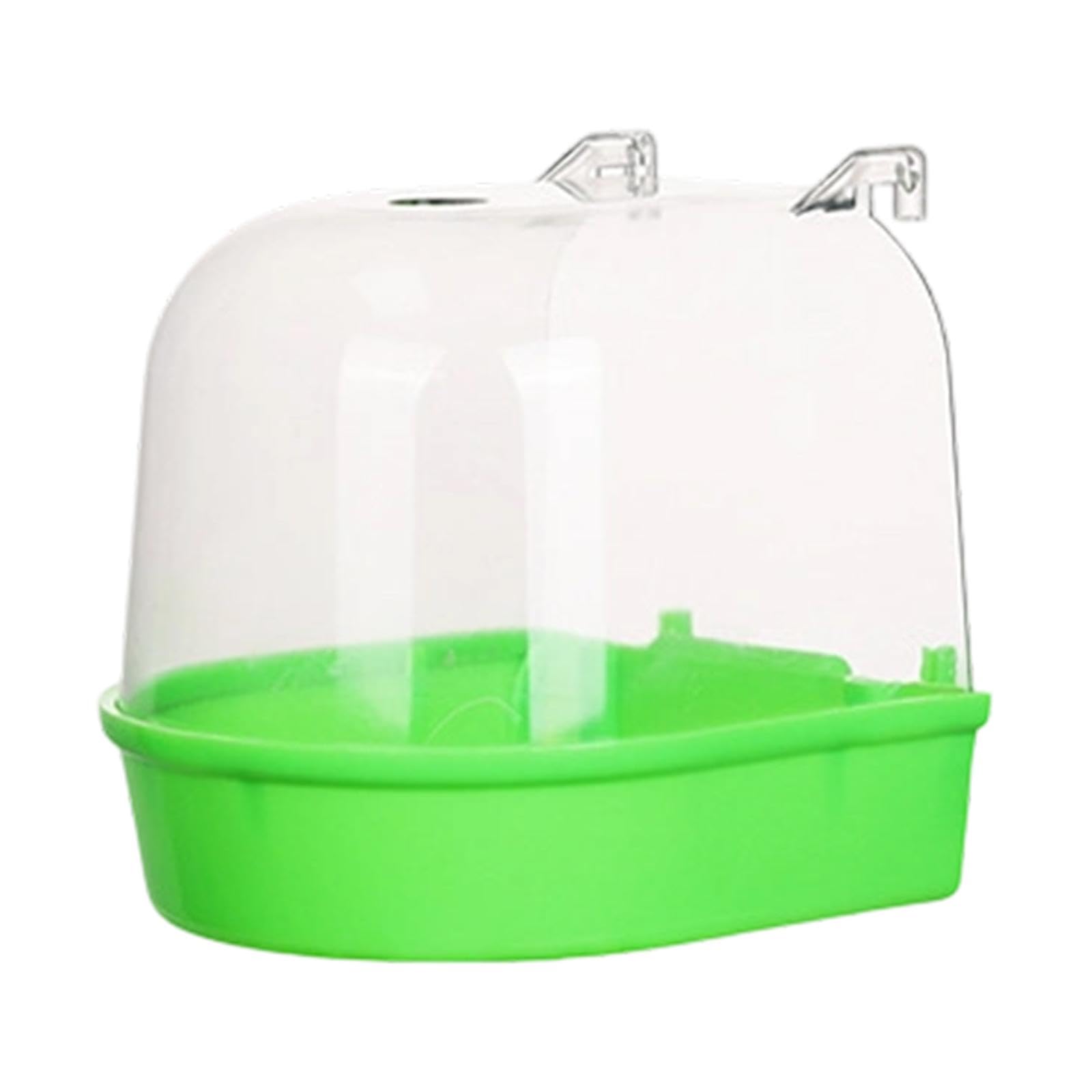 CALANDIS Bird Caged Bath Box Canary Budgie Parakeets Water Bowl House Green-image-15