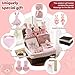 ZXShow Baby Geschenkset Mädche Neugeborenen Geschenkset Baby Geschenkbox zur Geburt mit Decke 70x100 cm Schmusetuch Rassel Lätzchen rutschfeste Socken Korb Baby Geschenk Mädchen Geburt