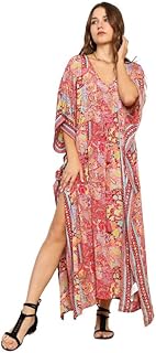 KE KANHA EXPORTS Stylish Kaftan Dress for Women|Beach Wear Dress|Long Maxi Boho Soft|Silky|Premium Feel Fabric Dress|Adjus...