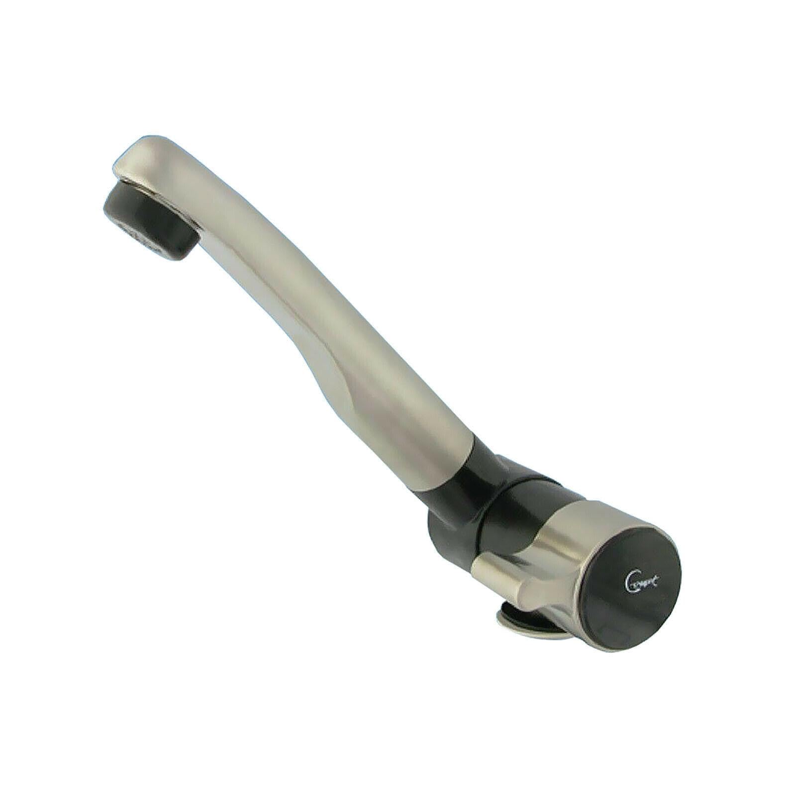 Rubinetto per acqua fredda opaco a leva singola da 12 V con microcommutazione per camper, caravan, caravan, barche