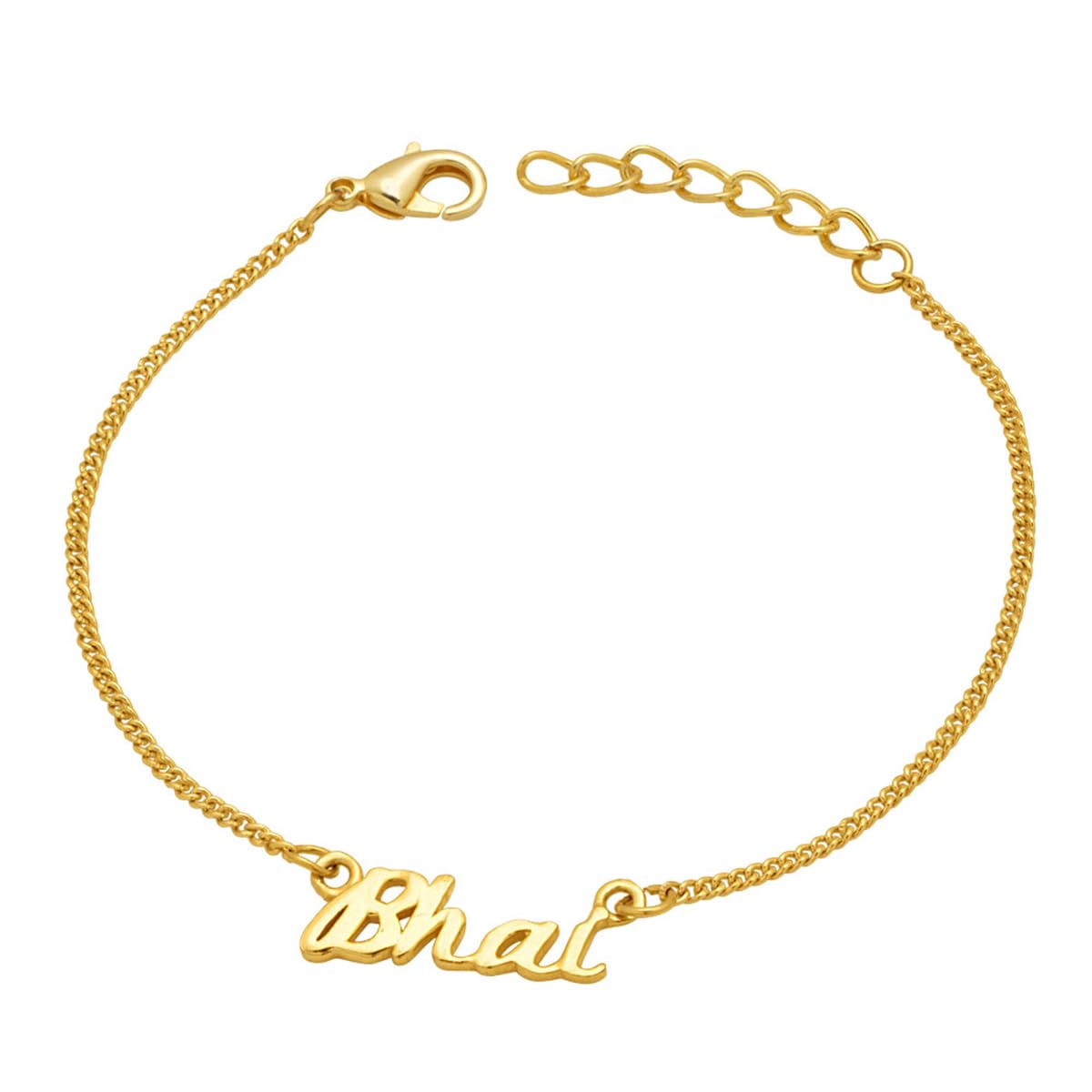 VOYLLA Gold-Toned Bracelet Engraved with The Word Bhai Bracelet for Men (B01J5M095E) Amazon Price History, Amazon Price Tracker