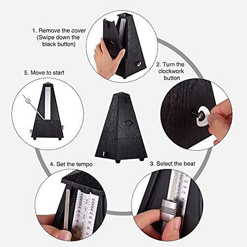 summina Métronome mécanique à pyramide – Matériau ABS pour guitare, violon, plat, instrument de musique, pratique pour… - Les Beatles, Paul McCartney, John Lennon, RIngo Starr, George Harrison summina Métronome mécanique à pyramide - Matériau ABS pour guitare, violon, plat, instrument de musique, pratique pour… – Image 5