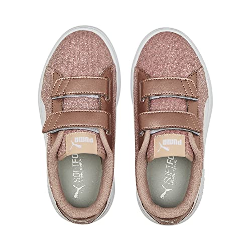 PUMA Kids Girls Smash V2 Glitz Glam Slip On Sneakers Shoes Casual - Pink4