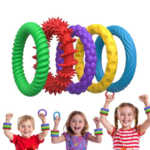 Sensory Fidget Strings, Pulseras Inquietantes,5X Funny Silicone Silicona Set De Pulsera Strethery - Juguetes De De Premios Y Estacionados, Juguete Sensorial Calmante