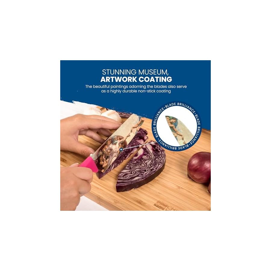 CHEFS-VISION-Masterpiece-Knife-Set-6-Piece-Stainless-Steel-Cutting-Knives-Set-for-Kitchen-Stunning-Artistic-Designs-Great-Gift-for-Women-or-Men-Unique-Kitchen-Knife-Set-Gift-for-Art-Lovers CHEF'S VISION Masterpiece Knife Set -6-Piece Stainless Steel Cutting Knives Set for Kitchen - Stunning Artistic Designs, Great Gift for Women or Men - Unique Kitchen Knife Set Gift for Art Lovers