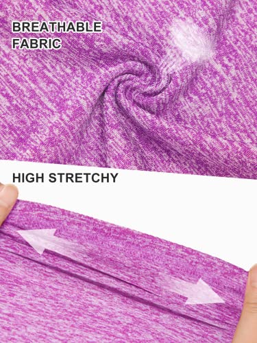 Image of Kimmery Workout Tops for Women Short Sleeve Shirts for Women Quick Dry Line Decor Yoga Tops