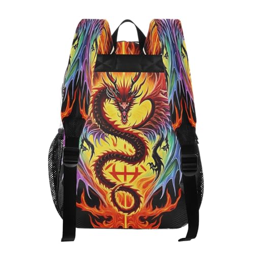 Wings Dragon Black Clear Backpack Heavy Duty See Through Transparent PVC BookBag for Kids Boy Girl School Work3