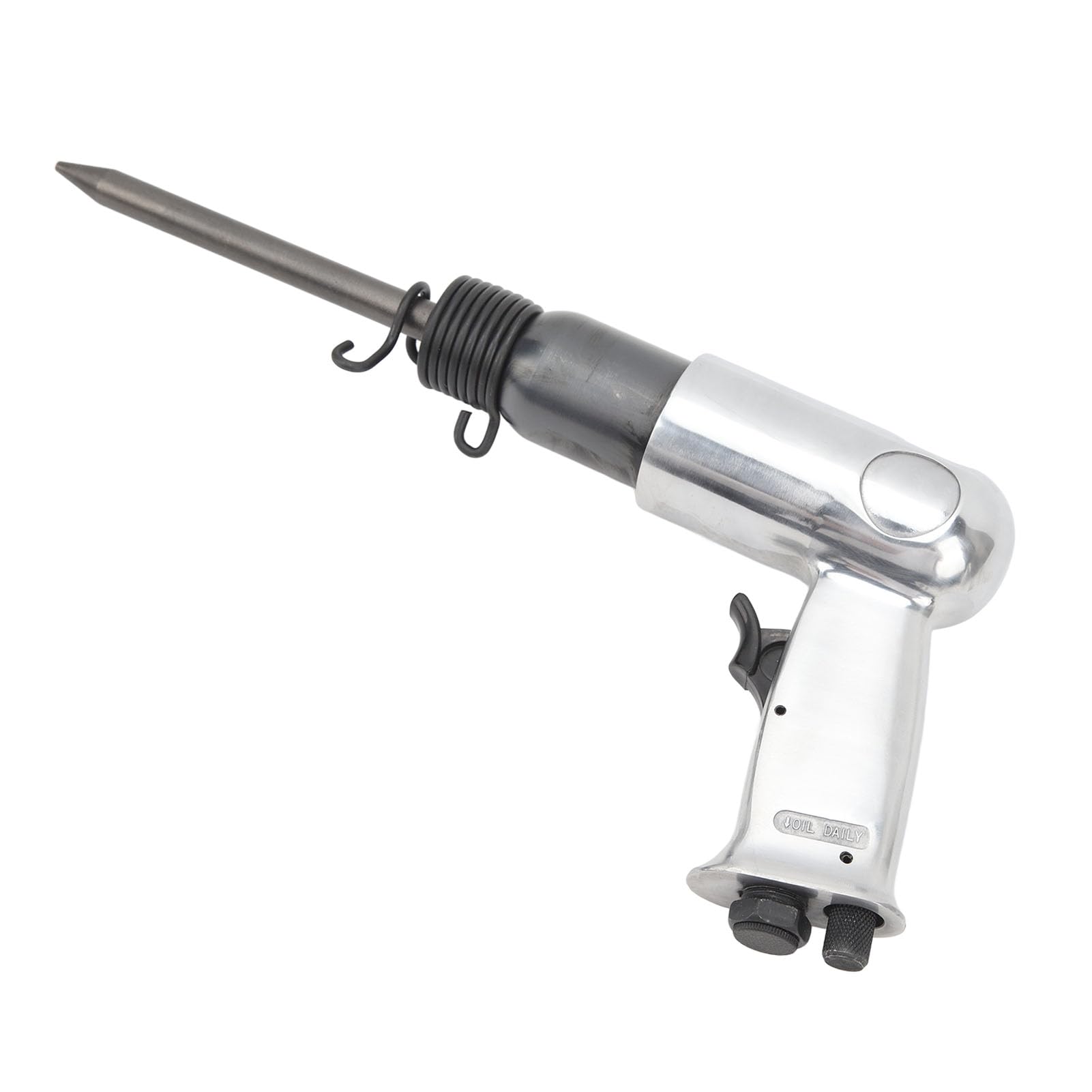 Keenso Kit de Martillo Neumático Herramienta de Martillo Neumático de Aleación de Metal Entrada de Aire de 1 4 Pulgadas Agarre de Reducción de Impacto de 4500 RPM con 4 Cinceles para Reparación de