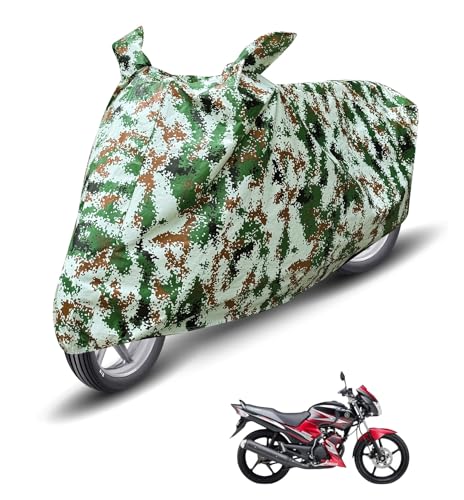 Image of Auto Hub Waterproof Bike Cover Compatible with Yamaha SS 125 Dustproof, UV Protection Two Wheeler Bike SS 125 Cover - Forest