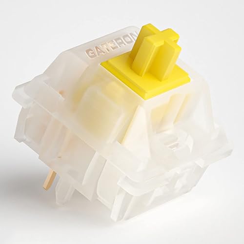 Miniatura 2 de GATERON Interruptores de teclado lineales de 5 pines prelubricados para teclado mecánico MX (70 unidades, amarillo)