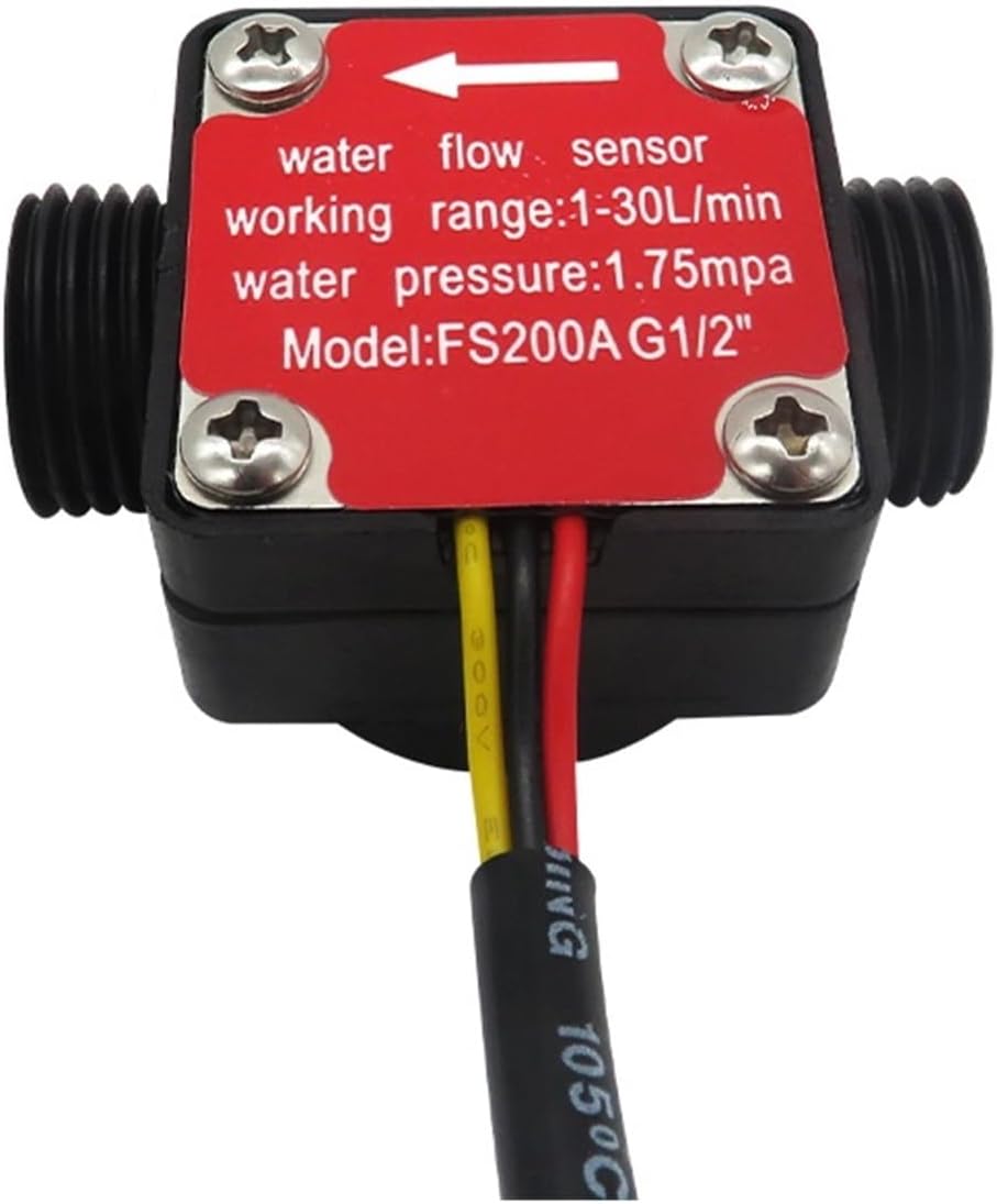 Water Flow Meter, 1/4" 1/2" 3/4" Gear Flowmeter, Hall Flow Sensor Milk Chemical Oil Flow Meter, Flow Sensor Switch For Viscous Liquid DC3.5~24V(DN15)