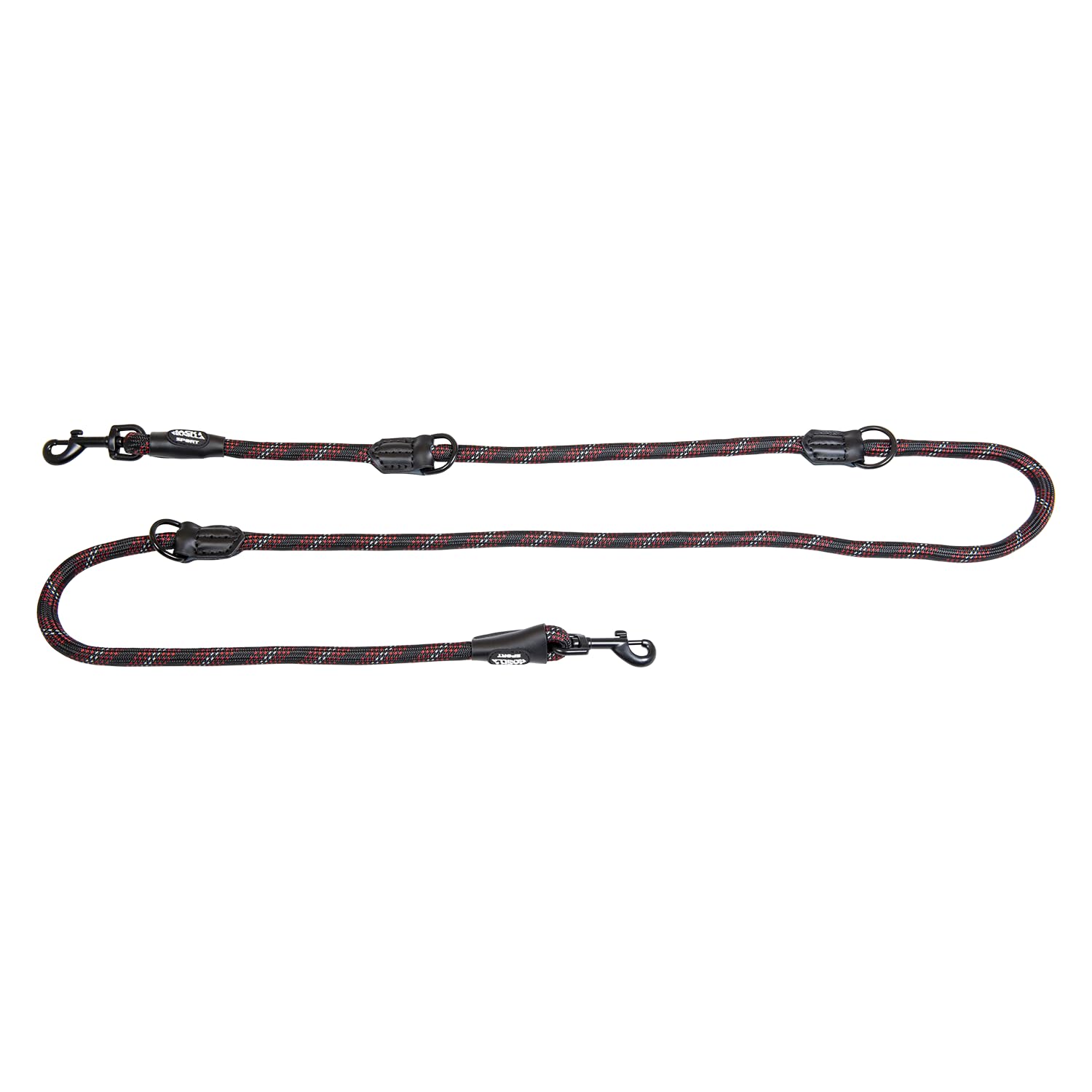 JACK AND VANILLA, Luminous Dots Dog Training Lead, Black, Size 12 mm x 200 cm