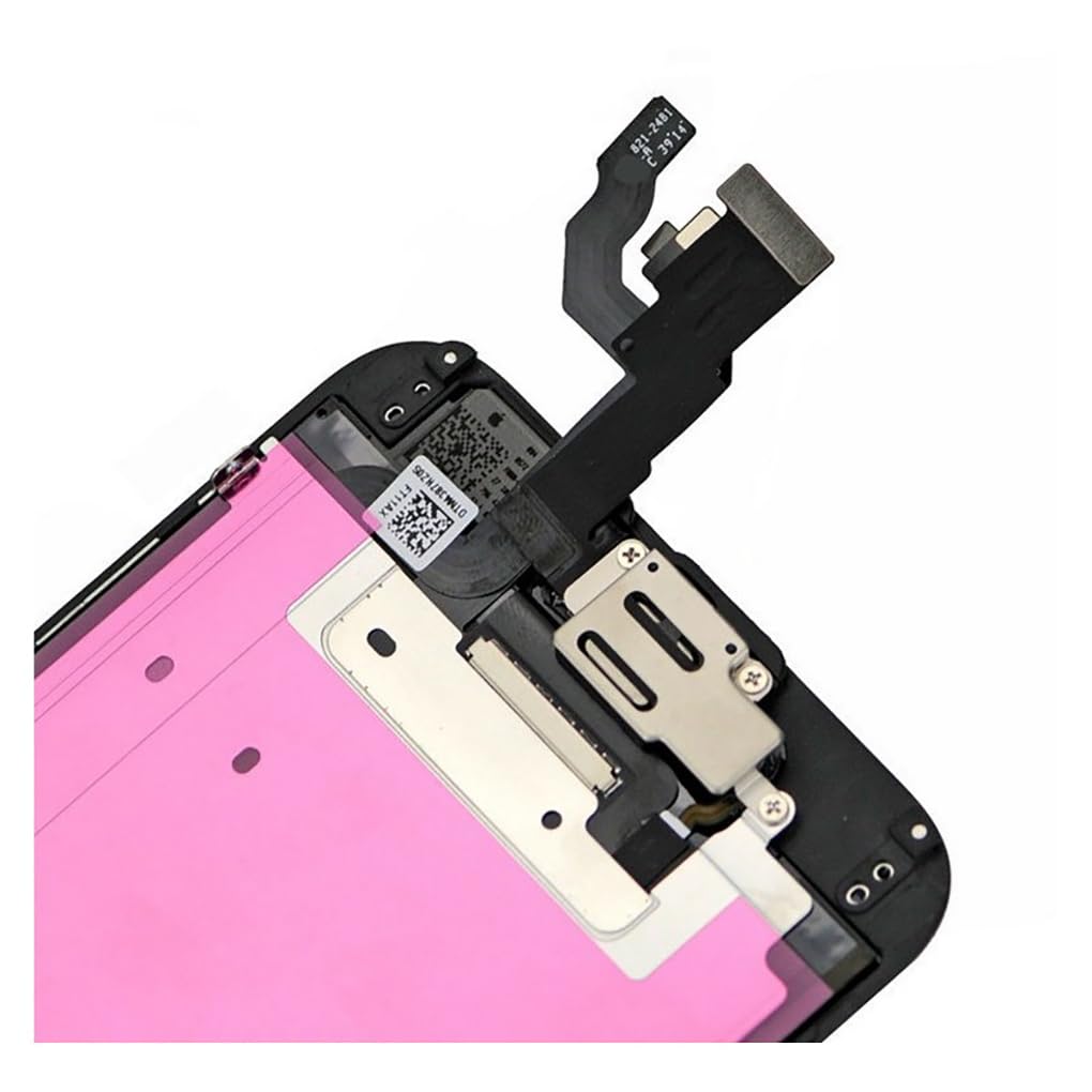 Pełny ekran do iPhone'a 6 Czarny: Retina LCD + szkło dotykowe w całości zmontowane na obudowie
