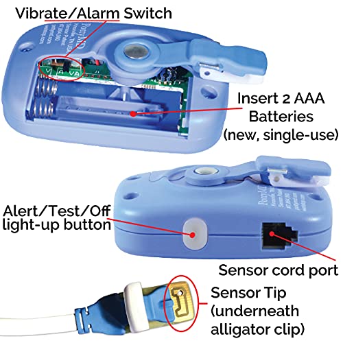 Image of Wet-Stop 3 Blue Bedwetting Enuresis Alarm with Loud Sound and Strong Vibration for Boys or Girls, Proven Solution for Bedwetters
