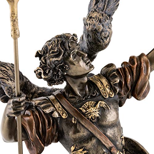 Estatua Arcángel Uriel en Bronce Fundido 13.75 pulg miniatura 5