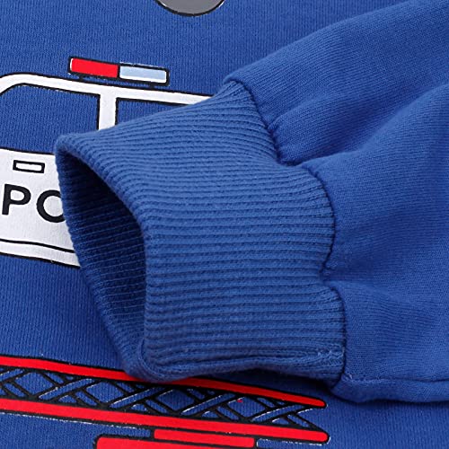 Image of Akyzic Toddler Boys Sweatshirts Cotton Crewneck Truck Shirt Dinosaur Long Sleeve Pullover Tops Tees 2-8T