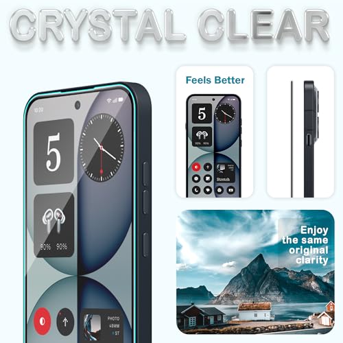 Image of FIRST MART Tempered Glass Screen Protector for Nothing Phone 4A - Full-Glue Screen Guard, 3D Edge to Edge, HD Clear, Bubble-Free, Case-Friendly, Black, Pack of 2