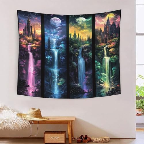 Couverture murale château 3D tapisserie douce pour transformer une chambre