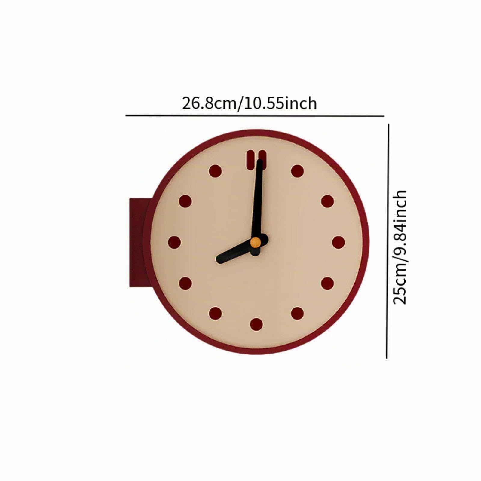 KESOTO Orologio da Parete Angolare, Decorazione per La Casa, Bifacciale, Artigianale, Robusto, Opera d'Arte Unica