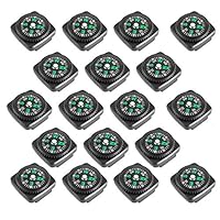 MOAMUN 20pcs Button Kompass Mini-Kompass für Paracord Armband Flüssigkeit gefüllten Kompass für Notfall überleben Watch Band Paracord Armband Armband Paracord Armbänder