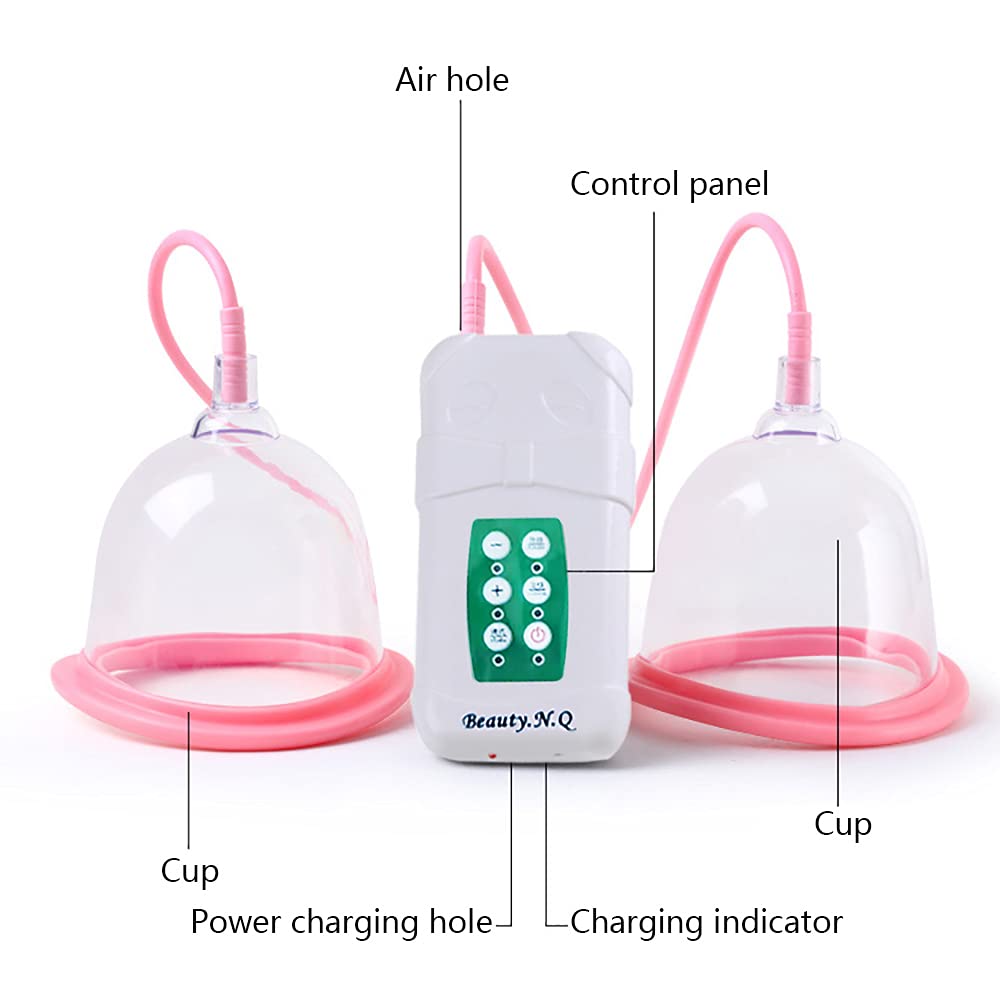 Beauté de la poitrine Machine d'agrandissement du sein Pompe électrique à usage domestique Machine de massage de développement électrique 2 modes, 3 niveaux d'intensité réglable C/D Cup