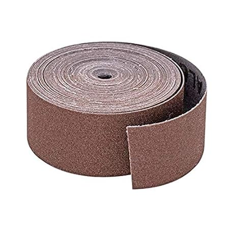 Sunrise Emery Cloth Roll | 5 Meter Long 4Inch Wide | Sturdy Grinding Polishing Wood Working Walls Metals | Brown (80 GRIT)
