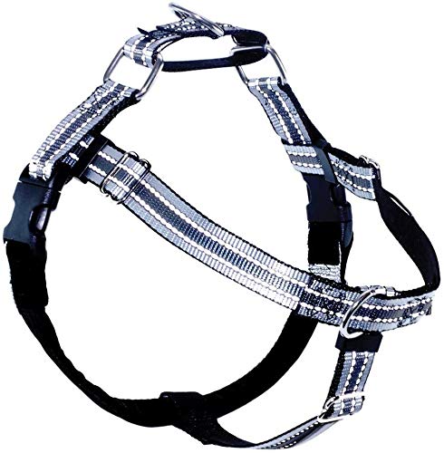 2 Hounds DesignReflective Freedom No-pull Harness and Leash Black Large