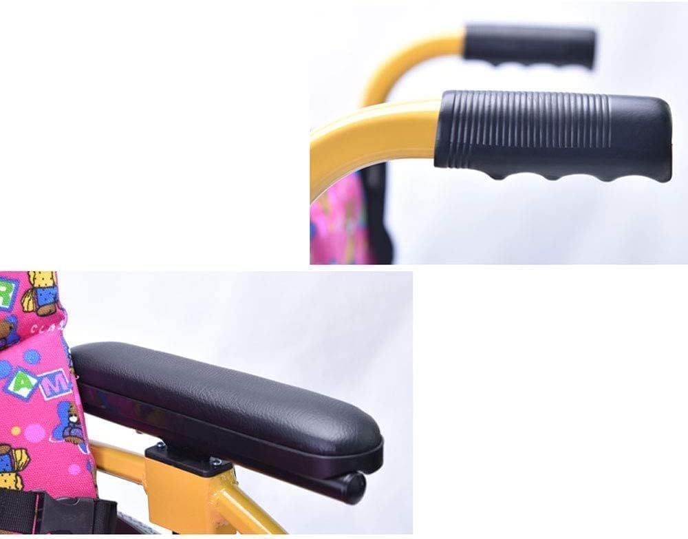 Silla de ruedas autopropulsada para niños, silla de movilidad plegable ligera con capacidad de 100 kg para niños con necesidades especiales y rehabilitación