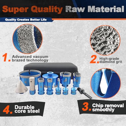 Set de brocas diamantadas para cerámica y mármol miniatura 5