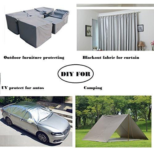 KAIWEYBOBO Verdunkelungsstoff Dick Thermo Sonnenschutz Wasserdicht Reißfest 99% Blickdicht als Universal Outdoorstoff(1.45 * 6m)