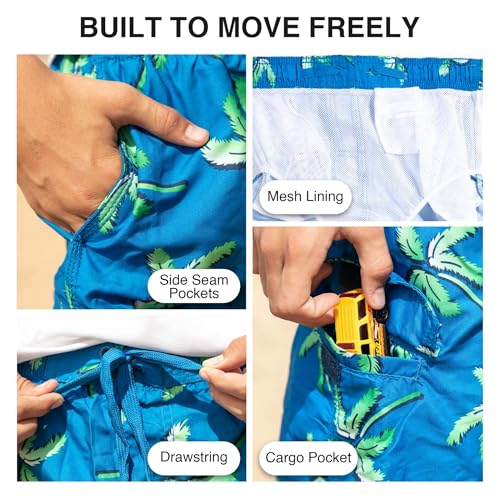 Image of Kanu Surf Boys' Terrapin Turtle Quick Dry Beach Board Shorts Swim Trunk