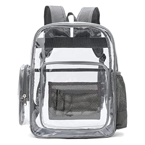 NBUUNBU Clear Backpack Heavy Duty Transparent PVC See Through Bags for Stadium Concert Workplace Travel Cover