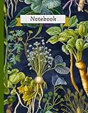 Photo Gallery botanical floral herbaceous illustration notebook, vintage flower journal for women, 8.5 x 11 in, 120 pages, gift for mum Photo Gallery botanical floral herbaceous illustration notebook, vintage flower journal for women, 8.5 x 11 in, 120 pages, gift for mum