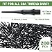VioraWhite 200 Pack 2BA Thread Soft Tip Dart Points Plastic Replacement Dart Tips Soft Tip Dart Tips Dart Accessories for Tip Darts(Black)