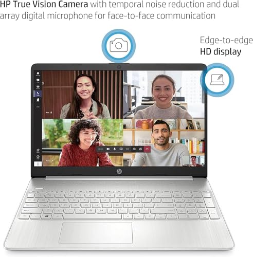 Image of HP Ultrabook Laptop with Copilot AI • 2026 Edition • Intel 4-Core N150 CPU • 4GB RAM • 128GB SSD + 1TB Cloud Storage • Microsoft 365 • Windows 11 • Thin & Portable • w /o Mouse