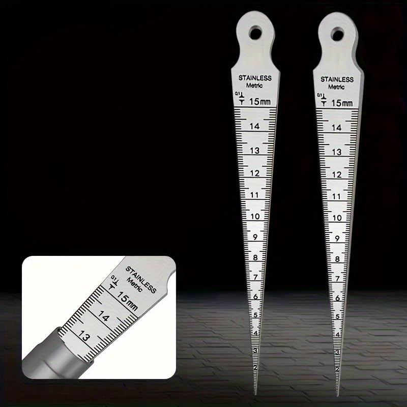1pc Stainless Steel Precision Gap Gauge, Hole Diameter Gauge, Taper Gauge 1-15mm Stainless Steel Inner Diameter Gauge (Silvery)