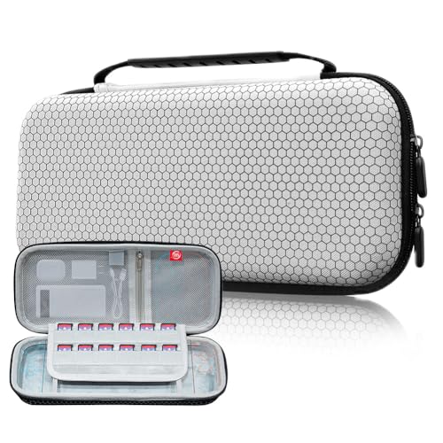 Tradecom Switch 2 ケース 収納 キャリー 保護ケース 耐衝撃 スイッチ2 カバー ポータブル EVAポーチ ホワイト 1個