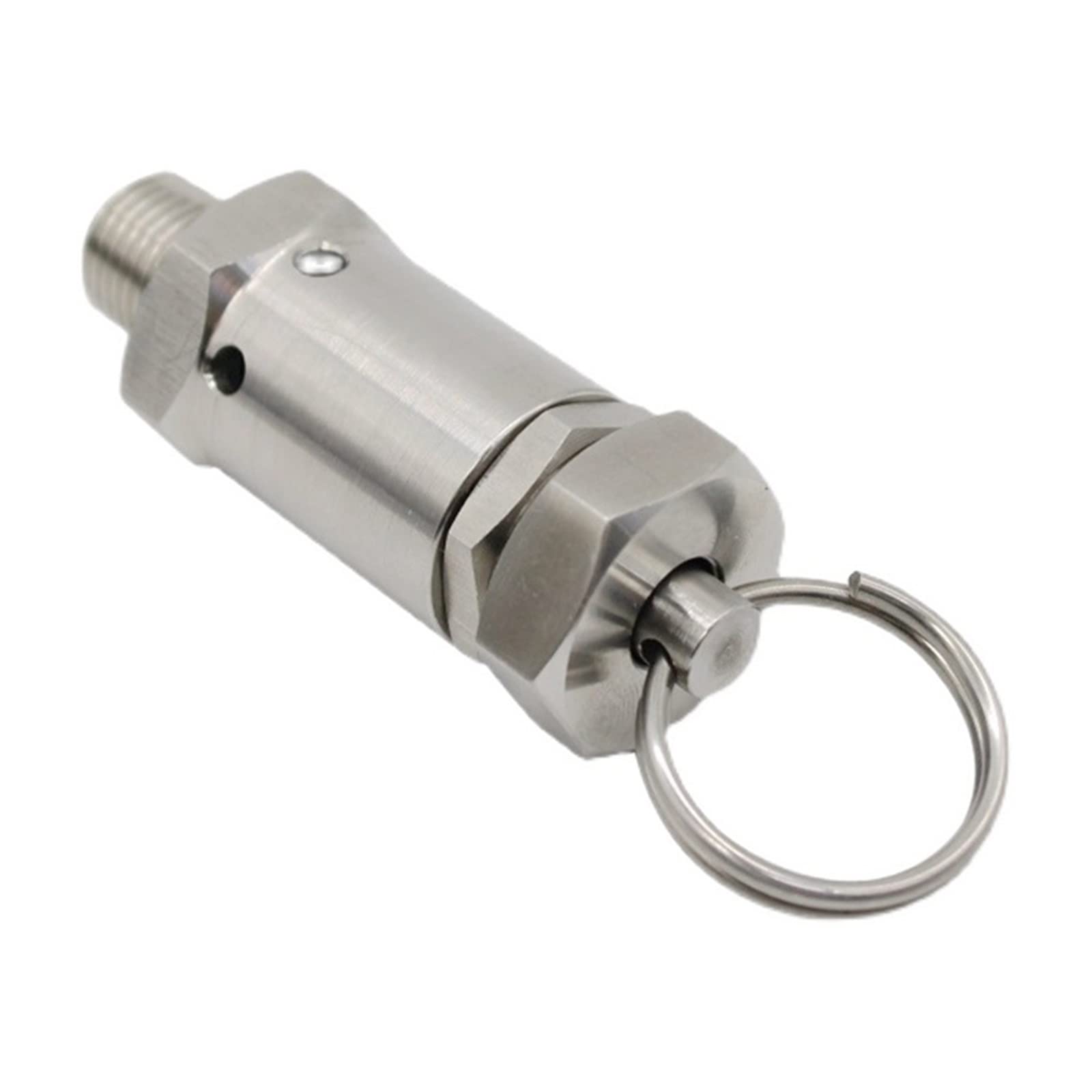 304 Stainless Steel Pressure Relief Safety Valve, 1/4" & 1/2" NPT Pipe Fittings 0.5-10 Bar for Air Compressor(Bspt 0.25inch,0.5 Bar)