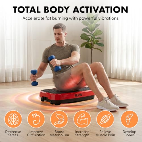 Hurtle Single-Motor Vibration Plate with 1-99 Speeds & 10 Programs — view 4