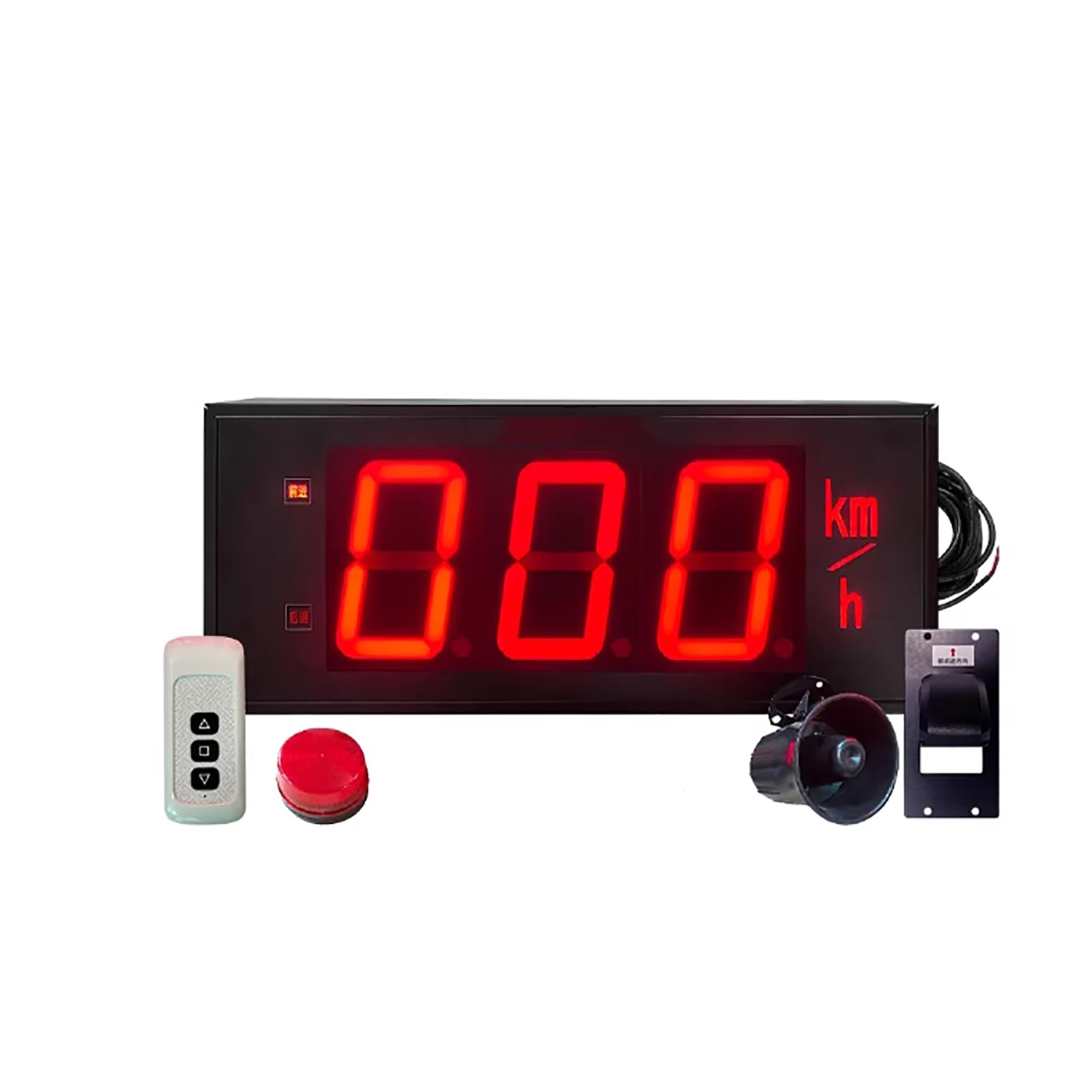Alarm przekroczenia prędkości wózka widłowego z podwójnym ogranicznikiem prędkości, klakson 120 dB, światło ostrzegawcze, zdalna regulacja prędkości, wyświetlacz prędkości w czasie rzeczywistym, łatwa