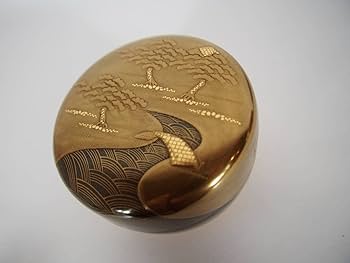 Amazon.co.jp: 最上作 長井幸夫 住吉蒔絵 平棗 棗 内梨地 木製