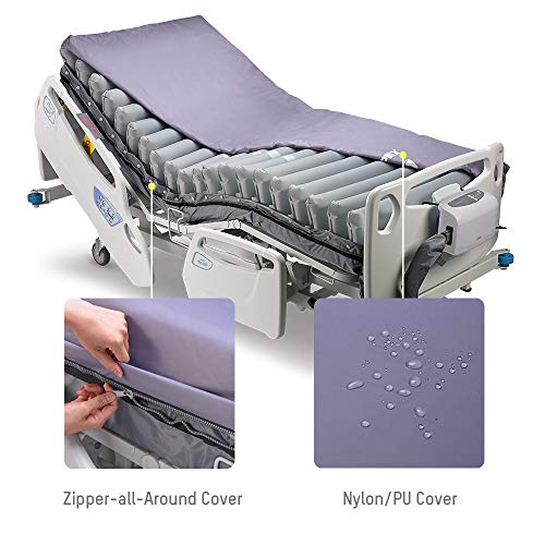 Apex Medical Domus Auto- 8" Weight Sensing Technology Alternating Mattress - Automatic Pressure Adjustment - Cell-on-Cell Design - Pressure Ulcer Prevention- Fits Hospital Bed