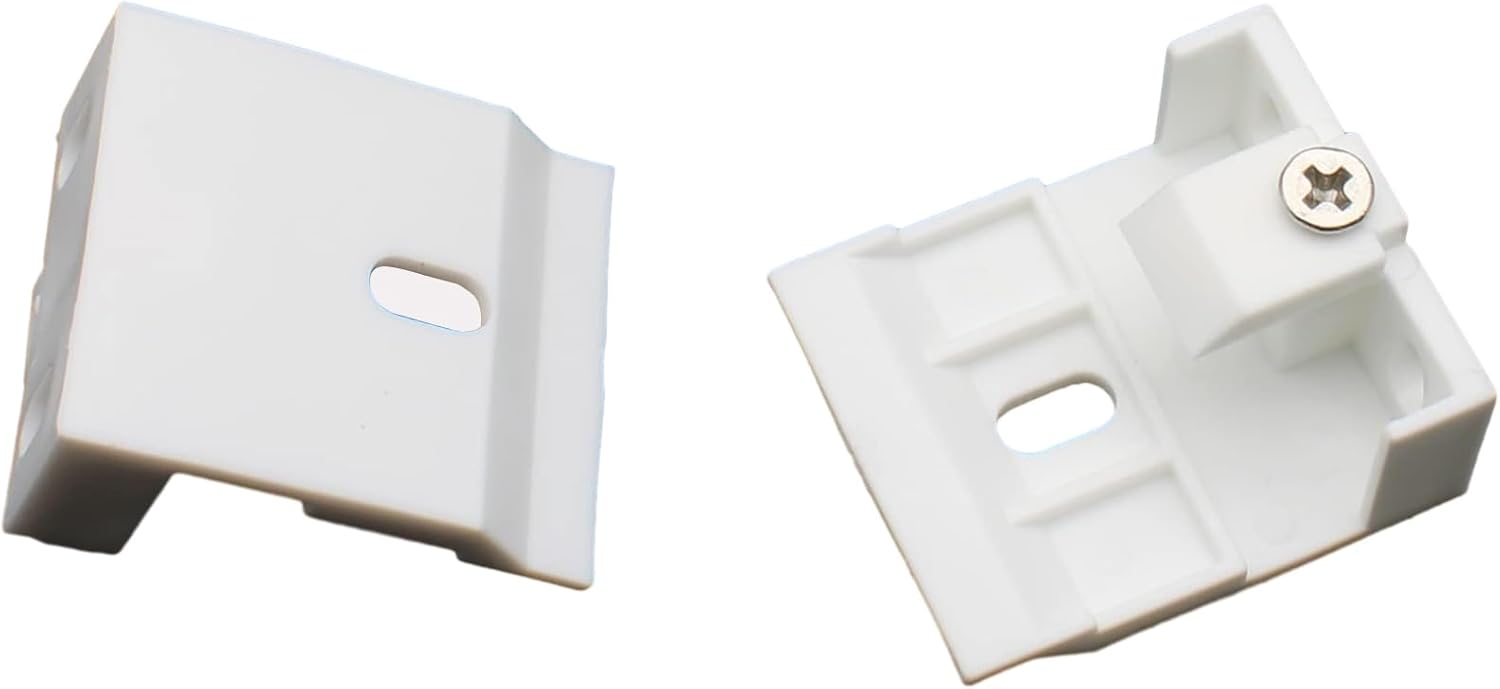 Venetian Blinds Bracket 4pcs White Plastic Headrail Support Bracket Clip Wide Beam Folding Blinds Support Frame(41 X 35.5 X 17 mm)