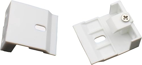 Miniatura 5 de OZXNO Soporte de persianas venecianas 4 piezas de soporte de barandilla blanca con clip de haz ancho plegable para persianas (1.614 x 1.398 x