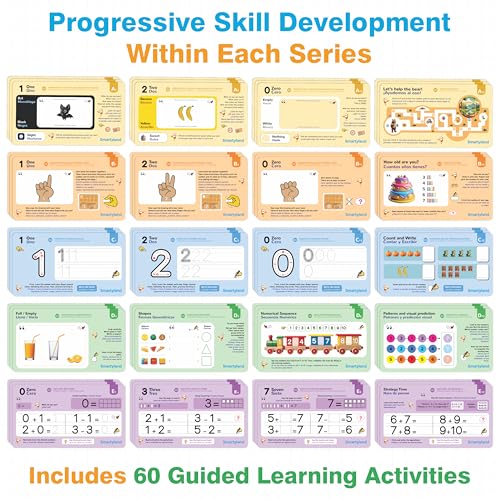 Smartyland Bilingual Math Toy English Spanish Educational Kit for Preschoolers | STEAM Early Math & Logic Set | Hands-on Addition, Subtraction, Counting, Logic Games, Wooden Boards, Activity Cards - Image 7