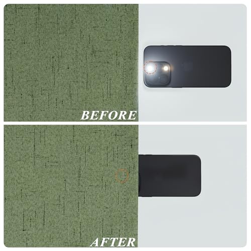 Image of 100% Blackout Linen Textured Curtains for Bedroom Full Light Blocking Room Darkening Bronze Grommet Window Drapes Thermal Insulated Energy Efficient Home Decor 52x84 Olive Green (2 Panels)