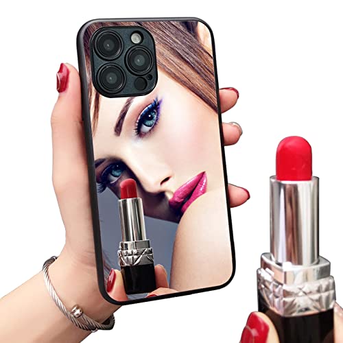 Dosyhuman Real Mirror Phone Case With Screen Protectors [2 Pack],Back Luxury Clear View Mirror Case,Tpu Bumper Anti-Scratch For Apple Iphone 14 Pro #TOP1