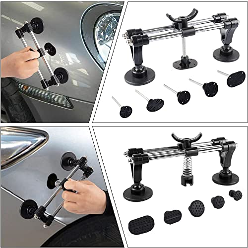 Zeusfire Dent Puller Kit, 97 Pcs Paintless Dent Removal Kit With Double Pole Bridge Puller, Slide Hammer T-Bar Dent Puller, Golden Lifter, Suction Cup, And Glue Gun For Car Dent Repair #TOP4